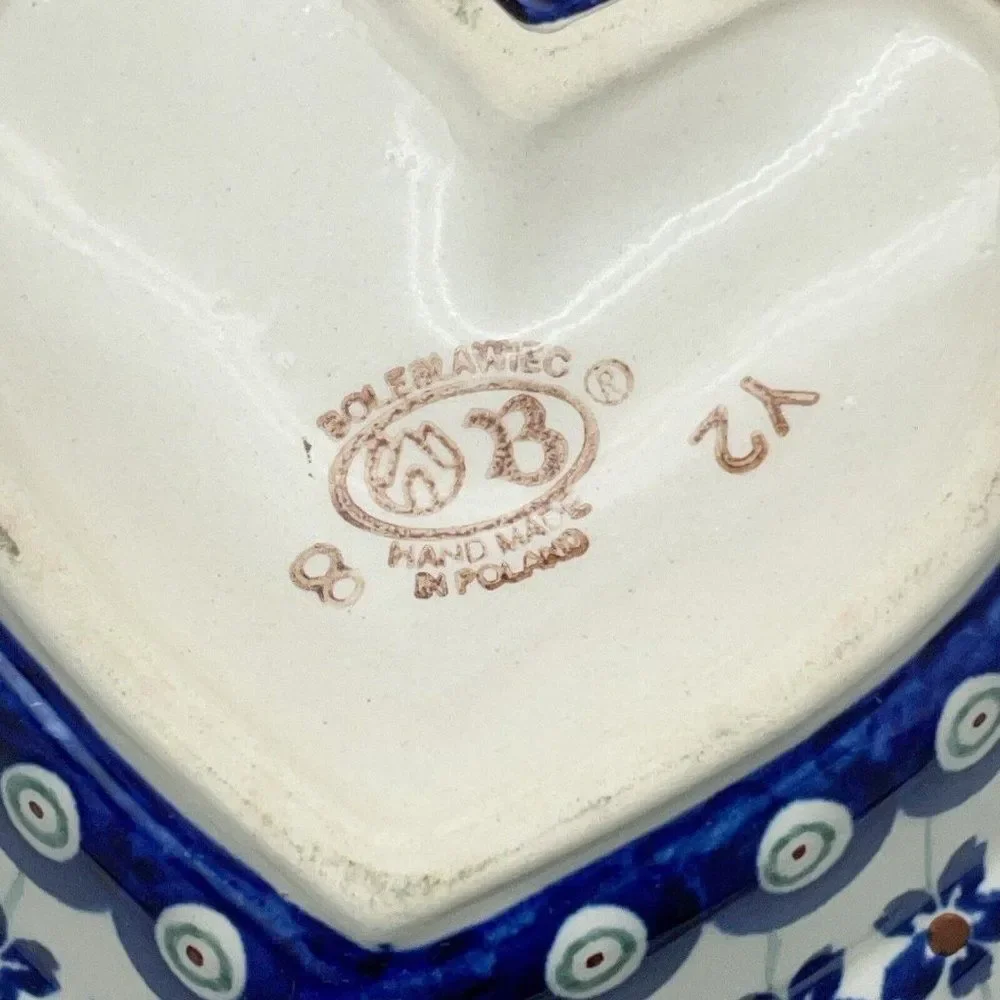 Boleslawiec Pottery Heart Shaped Bowl 6